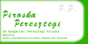 piroska peresztegi business card